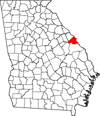 State map highlighting Richmond&#32;County