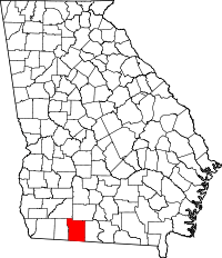 State map highlighting Thomas&#32;County