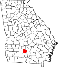 State map highlighting Tift&#32;County