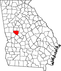 State map highlighting Upson&#32;County