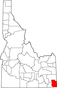 State map highlighting Bear Lake&#32;County