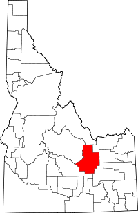 State map highlighting Butte&#32;County