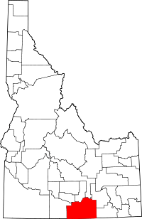 State map highlighting Cassia&#32;County