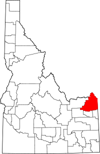 State map highlighting Fremont&#32;County