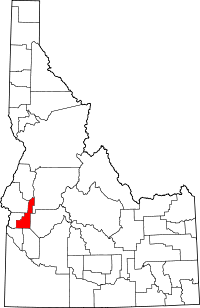 State map highlighting Gem&#32;County