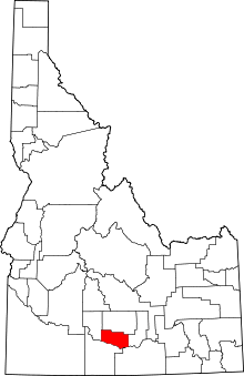 State map highlighting Jerome&#32;County