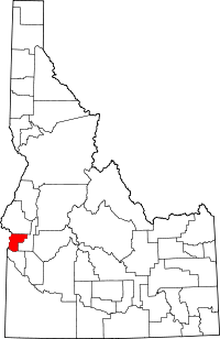 State map highlighting Payette&#32;County