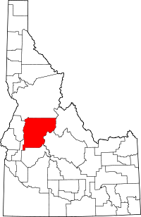 State map highlighting Valley&#32;County