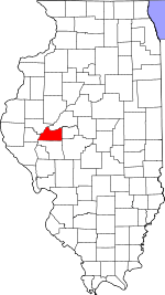 State map highlighting Cass&#32;County