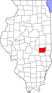 State map highlighting Coles&#32;County