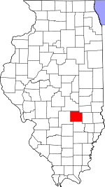 State map highlighting Effingham&#32;County