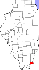 State map highlighting Hardin&#32;County