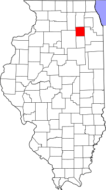 State map highlighting Kendall&#32;County