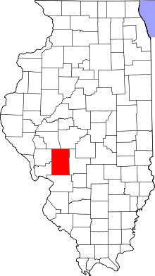 State map highlighting Macoupin&#32;County