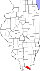 State map highlighting Massac&#32;County