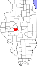 State map highlighting Menard&#32;County