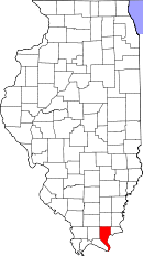 State map highlighting Pope&#32;County