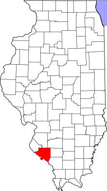 State map highlighting Randolph&#32;County