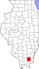 State map highlighting Saline&#32;County