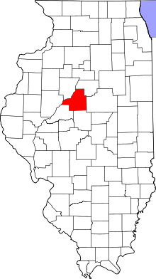 State map highlighting Tazewell&#32;County