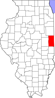 State map highlighting Vermilion&#32;County