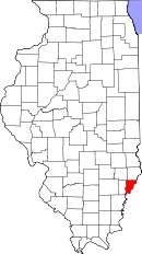 State map highlighting Wabash&#32;County