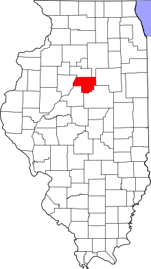 State map highlighting Woodford&#32;County