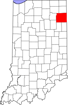 State map highlighting Allen&#32;County