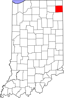 State map highlighting DeKalb&#32;County