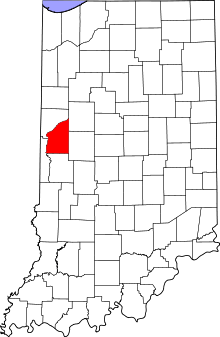 State map highlighting Fountain&#32;County