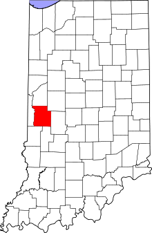 State map highlighting Parke&#32;County