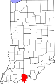 State map highlighting Perry&#32;County