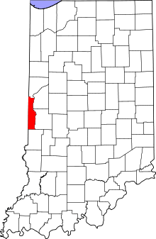 State map highlighting Vermillion&#32;County