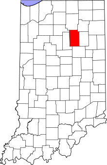 State map highlighting Wabash&#32;County