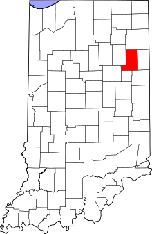 State map highlighting Wells&#32;County