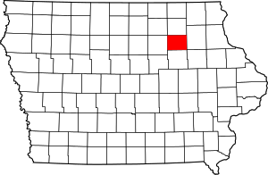State map highlighting Bremer&#32;County