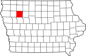 State map highlighting Buena Vista&#32;County