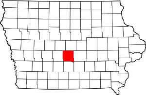 State map highlighting Polk&#32;County
