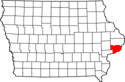 State map highlighting Scott&#32;County