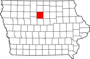 State map highlighting Wright&#32;County