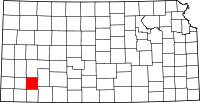 State map highlighting Haskell&#32;County