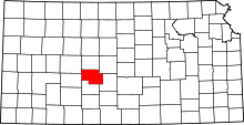 State map highlighting Pawnee&#32;County
