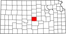 State map highlighting Rice&#32;County
