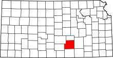 State map highlighting Sedgwick&#32;County