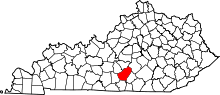 State map highlighting Adair&#32;County