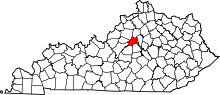 State map highlighting Anderson&#32;County