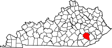 State map highlighting Clay&#32;County