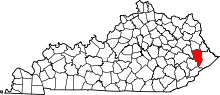 State map highlighting Floyd&#32;County