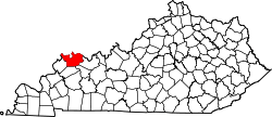 State map highlighting Henderson&#32;County