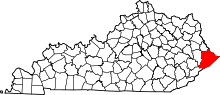 State map highlighting Pike&#32;County